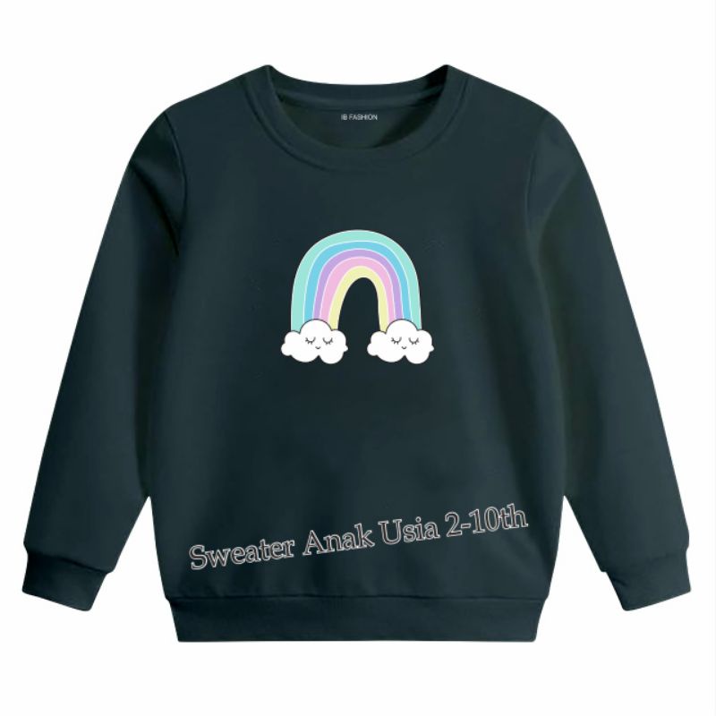 ((IB))SWEATER ANAK2 UNISEX/RAINBOW DIGITAL SABLON