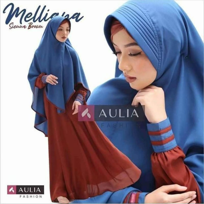 set gamis melliana sienna brown aulia fashion