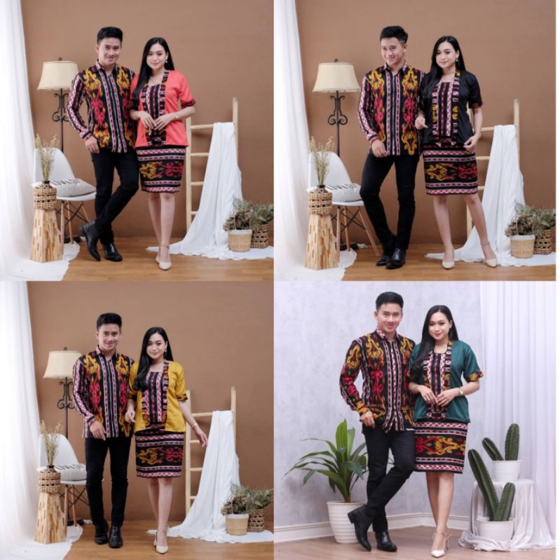 SANIA RUFFEL BATIK COUPLE - BATIK COUPLE KEMEJA DAN SET KEBAYA  - BATIK COUPLE MOTIF SONGKET