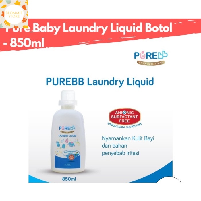 Jual Blommie BBK PureBB Laundry Liquid 850ml - Detergen Cair Bayi ...