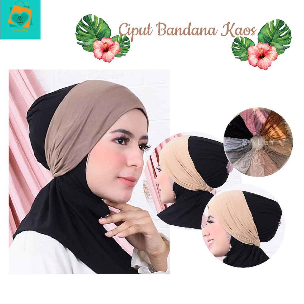 Ciput Bandana Kaos Basic Premium wanita / BANDANA POLOS / ciput kaos wanita