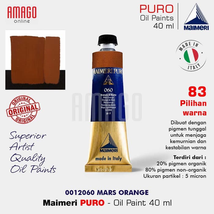 MAIMERI PURO - OIL PAINT - MARS ORANGE - 40ML - M0012060