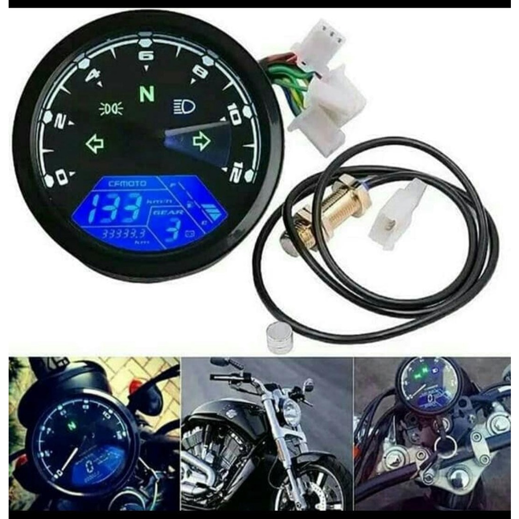 SPIDO BABON SPIDOMETER BABON BULAT LED DIGITAL