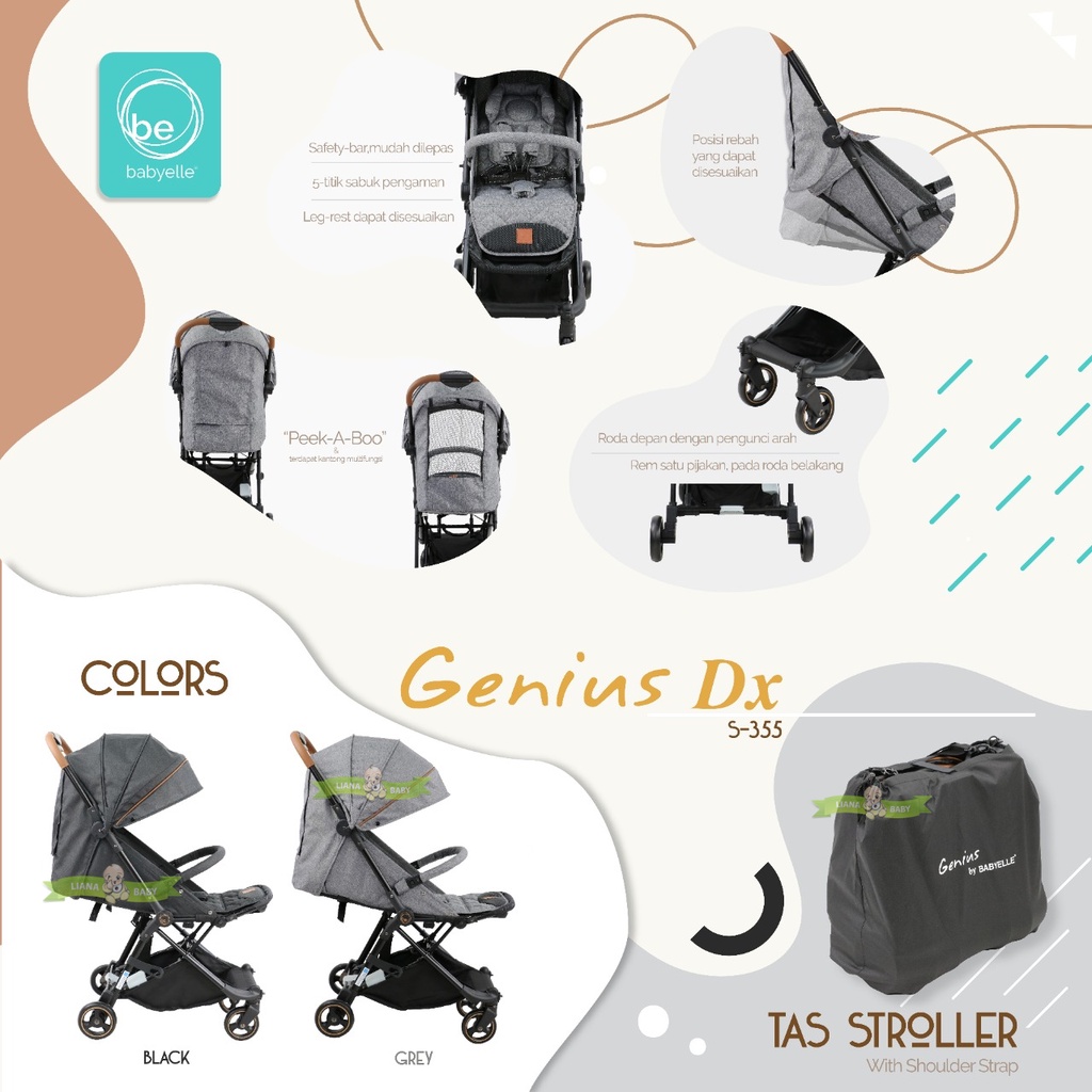 STR09 STROLLER BAYI BABYELLE GENIUS DX S355