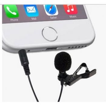 TaffSTUDIO Deluxe 3.5mm Microphone with Clip for Smartphone - EY-510A - Black