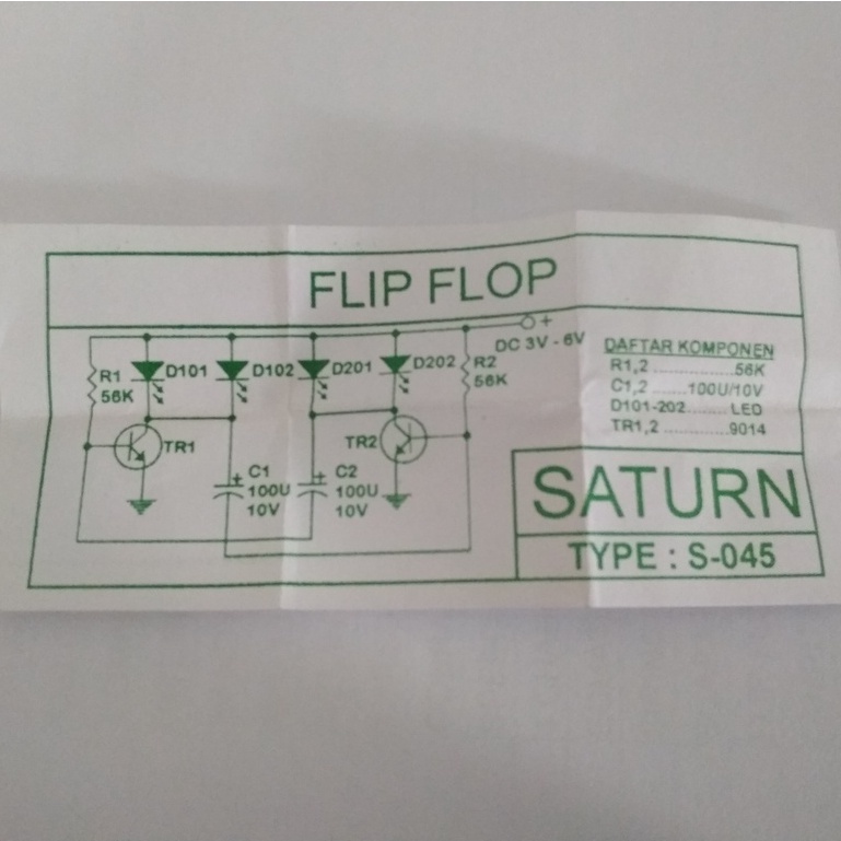 PCB Flip-Flop 2-4 LED S-045