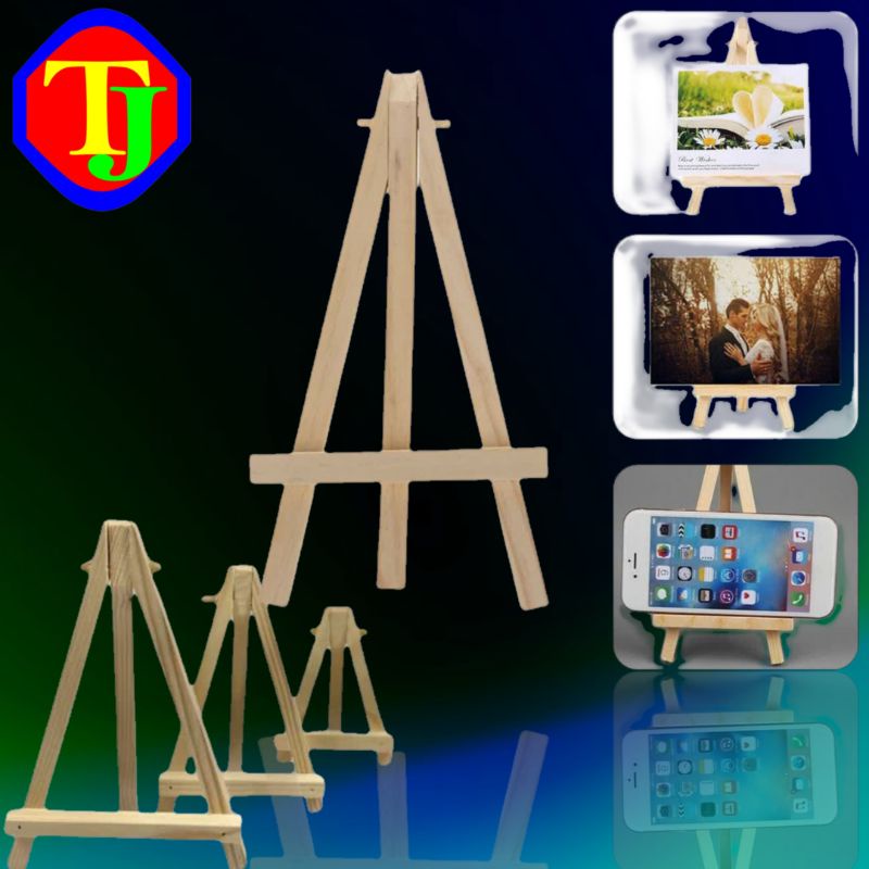 

Easel stand tropot kayu wooden sandaran display hp kanvas lukis foto mini