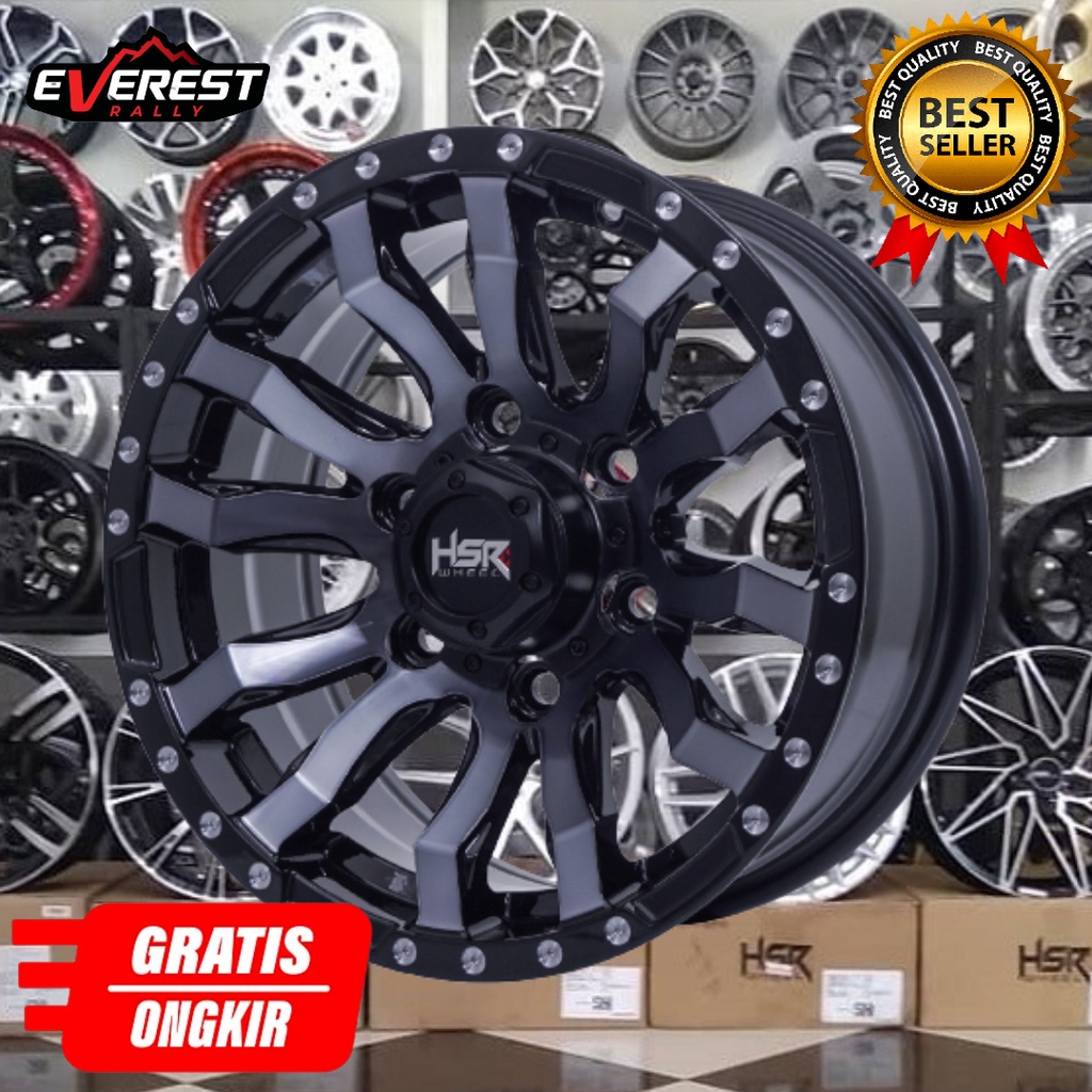 Velg Mobil HSR Ring 15 Offroad Hilux 6x139,7 HSR BURNEH Lebar 7 Baru