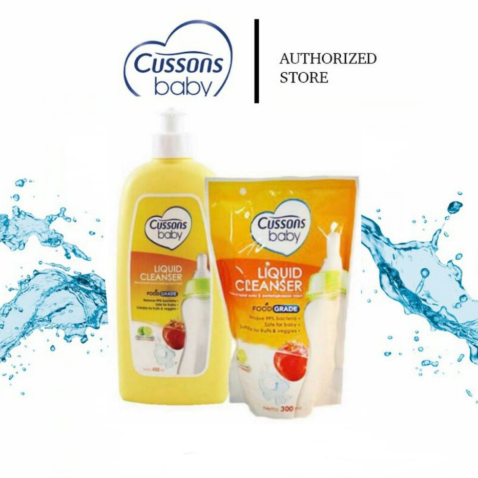 Cussons Baby Liquid Cleanser 450ml + Refill 300ml - Sabun Cuci Botol