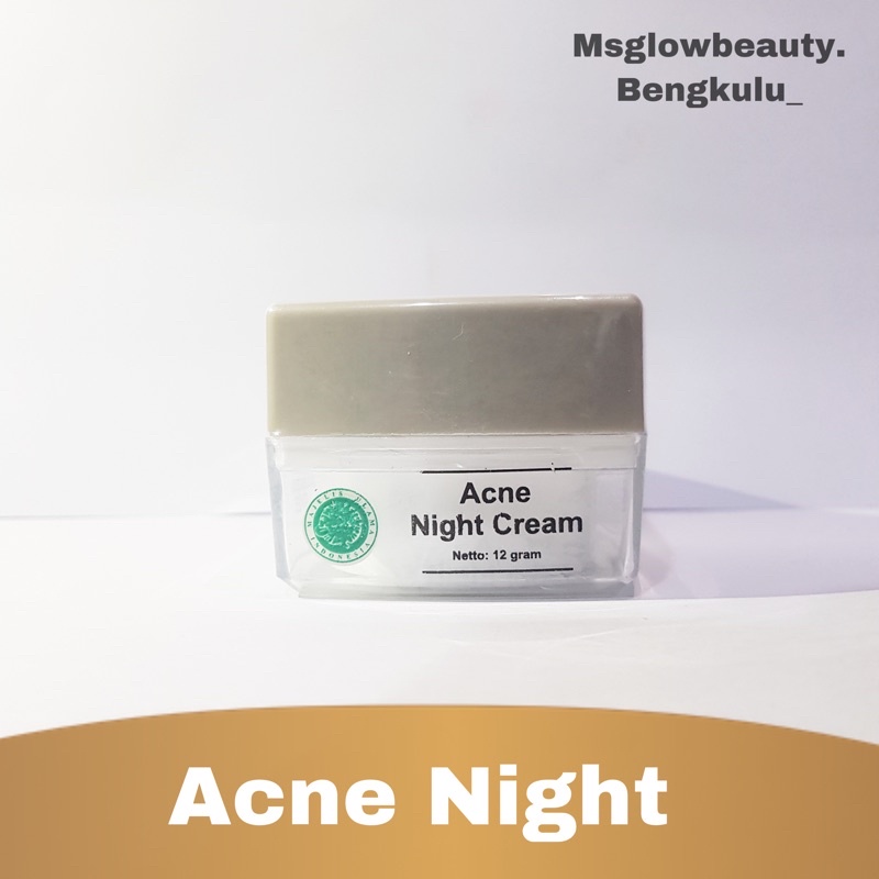 Ms Glow / Acne Night Ms Glow / cream malam acne / krim malam acne /cream malam Ms Glow untuk jerawat