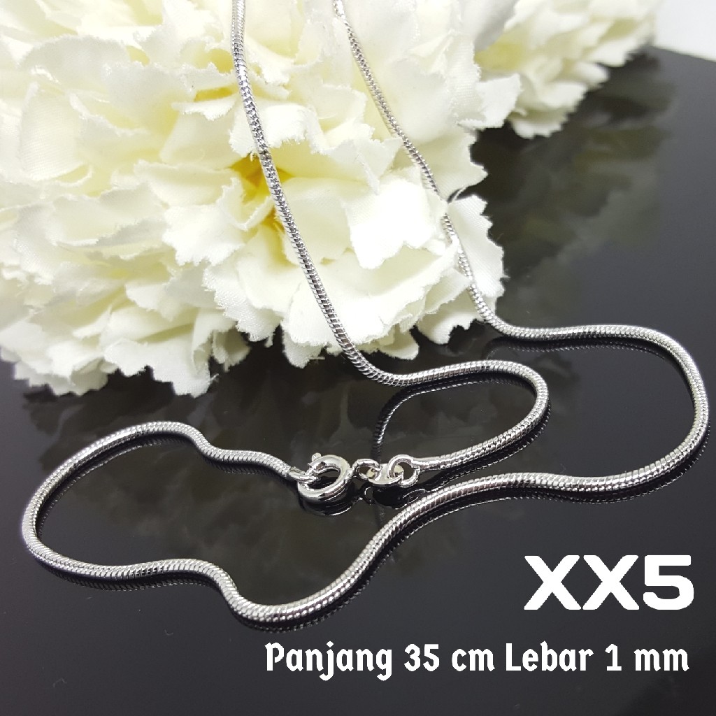 XX5 Kalung Putih Xuping Yaxiya Perhiasan Lapis Emas 18K