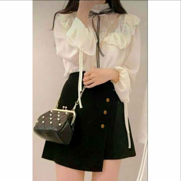 Korean Mini Skirt S-M L-XL-JUMBO - Rok Celana Pendek Wanita Terbaru - Mini Skirt Style Korea Jumbo Santai