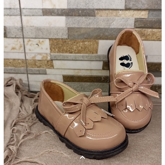 ARMY - Sepatu Dokmart Anak Pita Luchu/Sepatu Loafers Anak Variasi Pita Lucu Murah Size 26-35