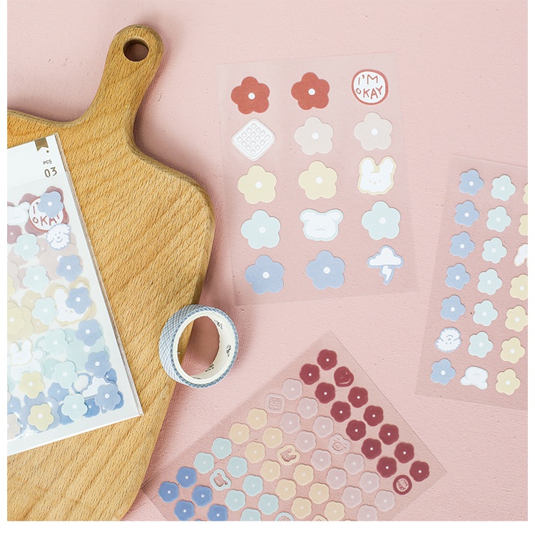 

CLEARANCE SALE Sticker 3pcs Cute Korean Decorations Waterproof / Sticker lucu dekorasi korea 3 lembar anti air