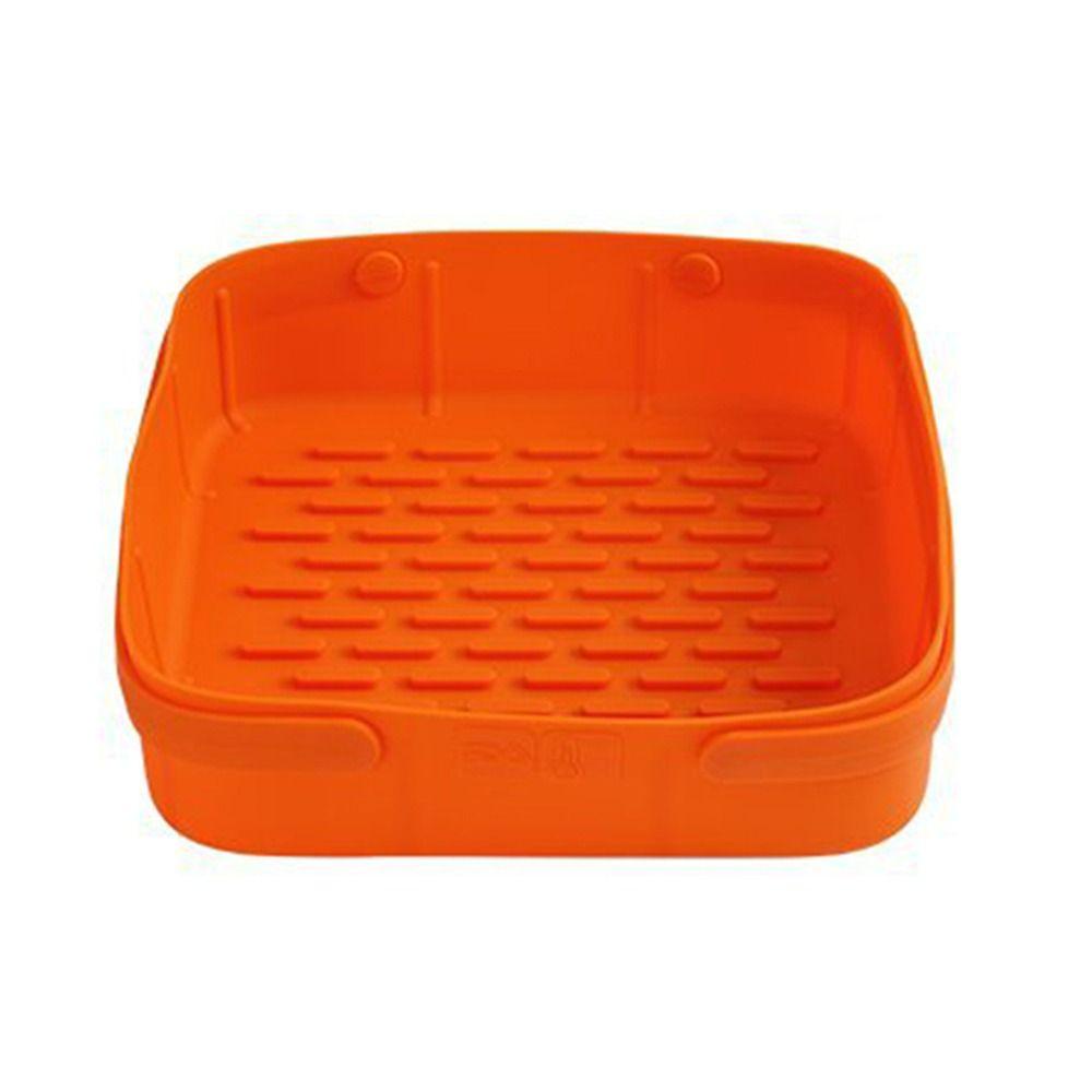 Solighter Square Silicone Pot Grill Pot Tray Masak Pizza Plate AirFryer Aksesoris Baking Basket