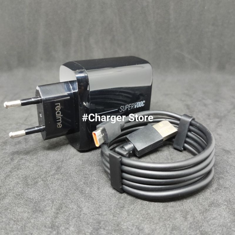 Charger Realme 65W 6.5A Hitam Type C SUPER DART VOOC FAST CHARGING ORIGINAL