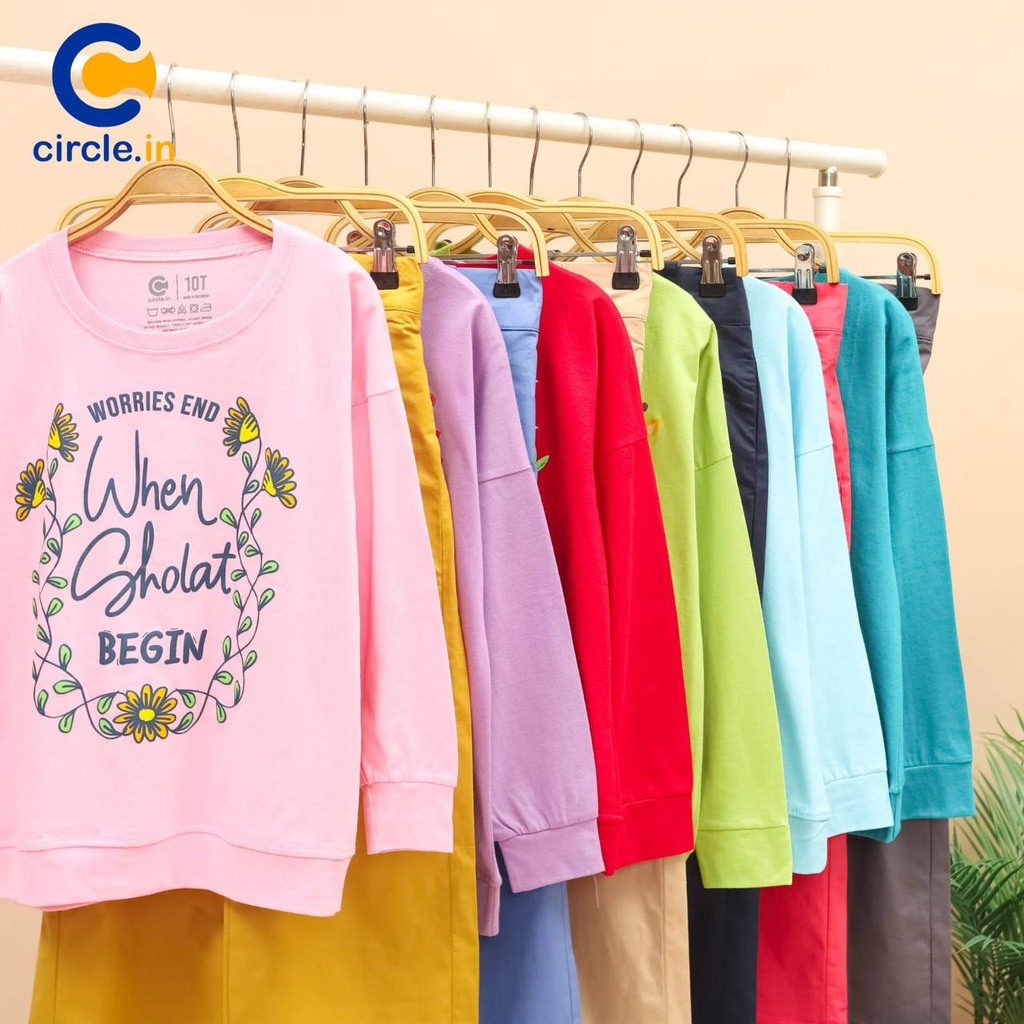 Setelan anak Sweatshirt Wit Cullotes by Circle.in