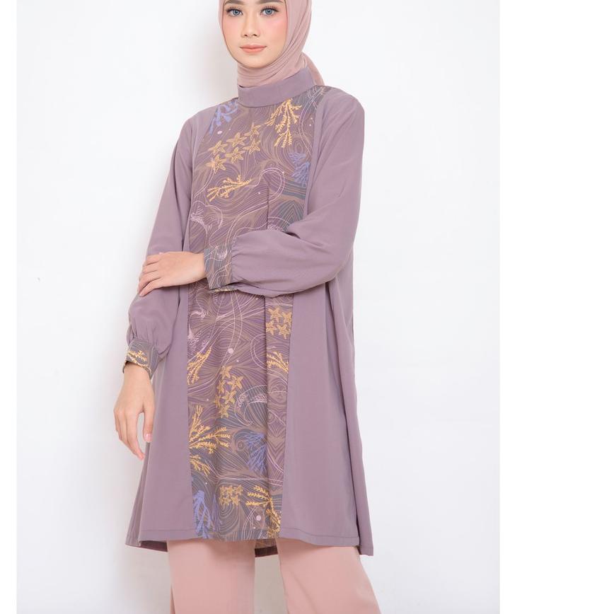 Product Terlaris|SQ35|ZM Zaskia Mecca - Minda Brown Tunik - Jelita Indonesia - Edisi Derawan