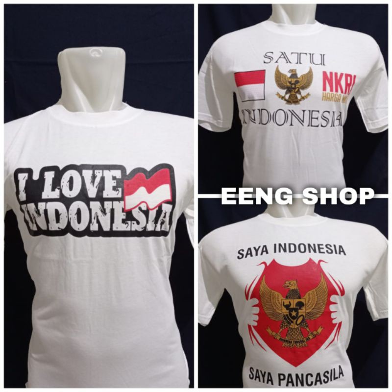 Kaos Saya Pancasila Nkri Harga Mati I Love Indonesia Ada Size M L Xl Ya Gan Shopee Indonesia