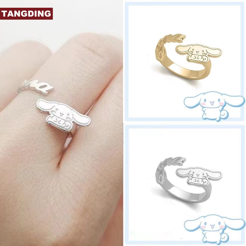 Cincin Cinnamoroll Warna Silver / Gold Untuk Hadiah Valentine