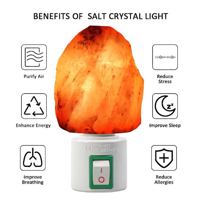 Nature Concept Wall Salt Lamp Lampu Dinding Garam Himalaya (Natural Shape)