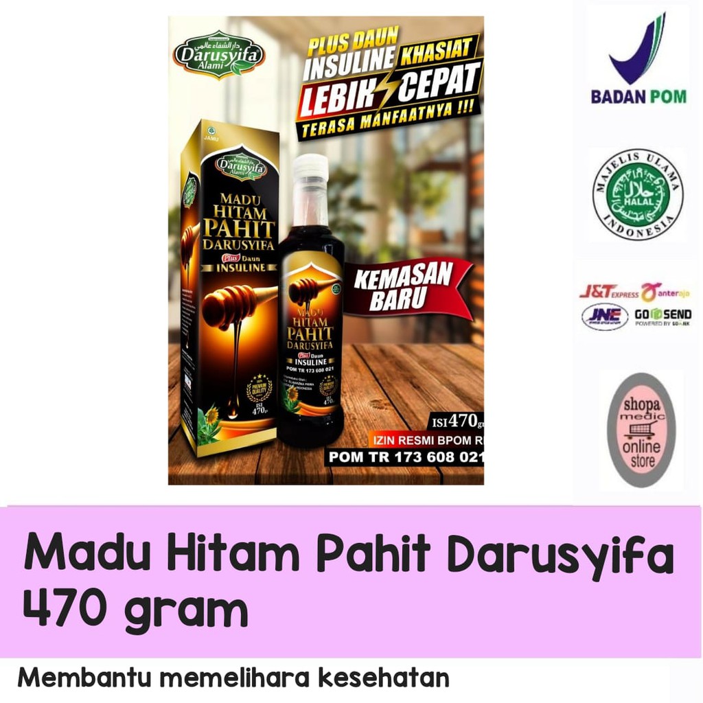 

Madu Hitam Pahit Insuline Darusyifa 470 gram - Herbal Diabetes & Kholestrol