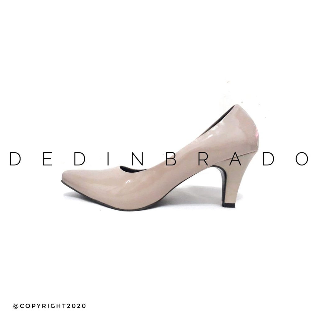 dedinbrado - Sepatu wanita high heels glossy 5cm