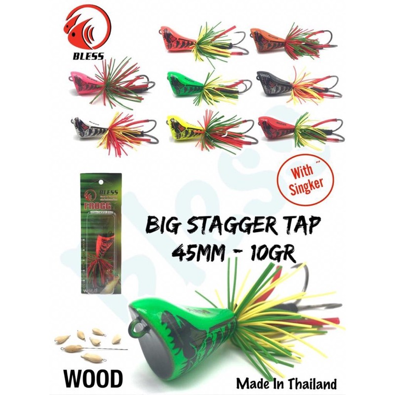 Bless Big Stagger Tap Jump Frog/Umpan Gabus Toman/Thailand