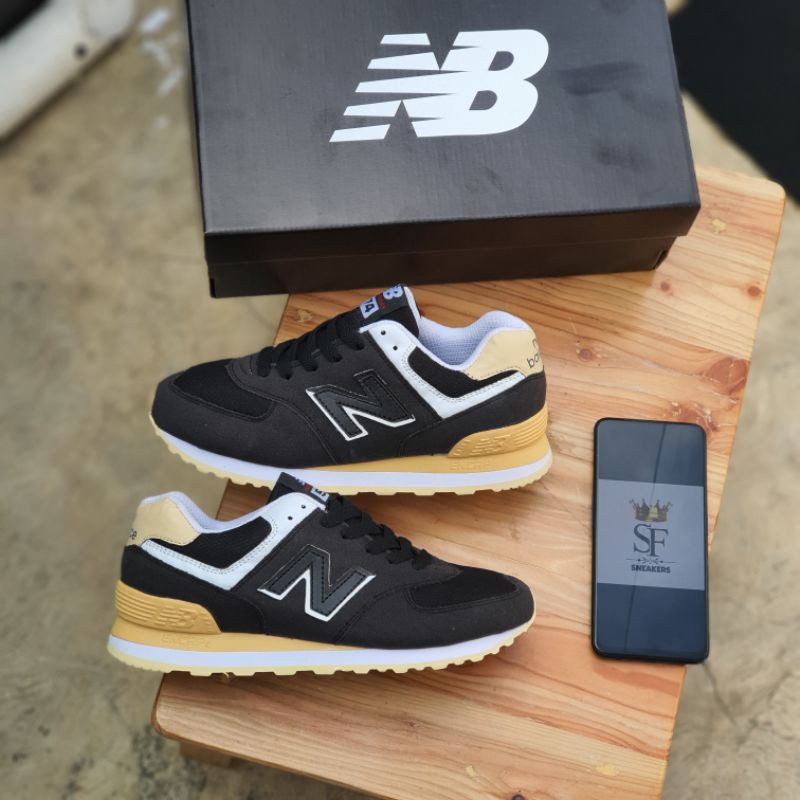 Sepatu Sneakers B4L4NC3 Encap 574 Made In Vietnam High Quality-Black