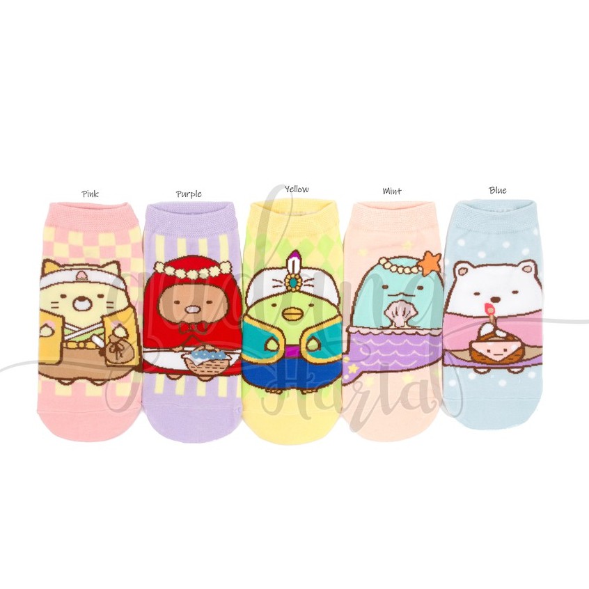 Kaos Kaki Pendek Wanita Fairy Tale Cosplay Animal Socks Bear And Cat GH 103141