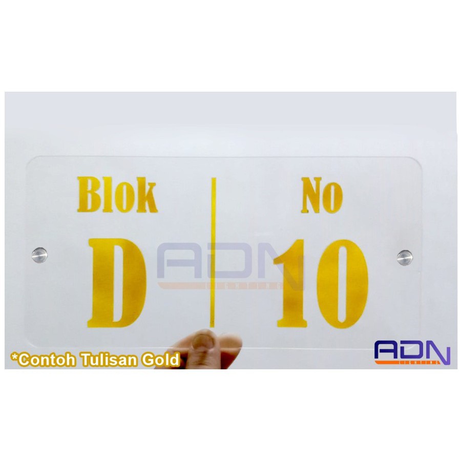 NOMOR ALAMAT RUMAH PAPAN AKRILIK LASER CUSTOM E 04 SIGN MURAH BY ADN