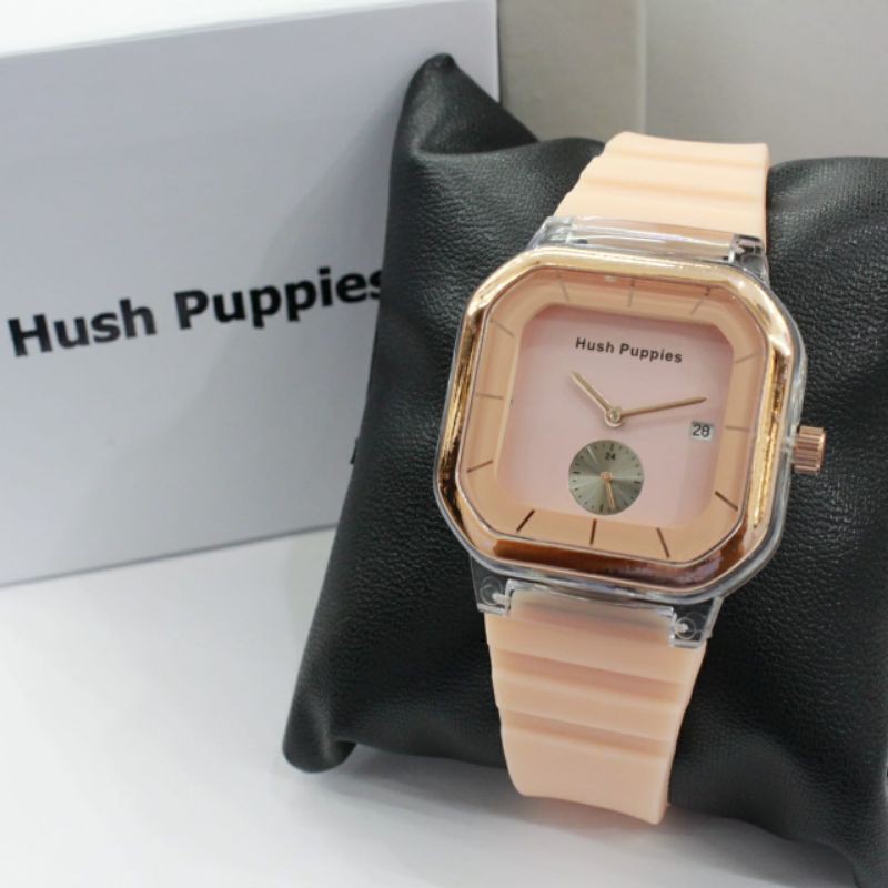 JAM TANGAN HUSH PUPPIES SEGI MODEL AC2811 STRAP RUBBER CHRONO DETIK FREE BOX ORIGINAL