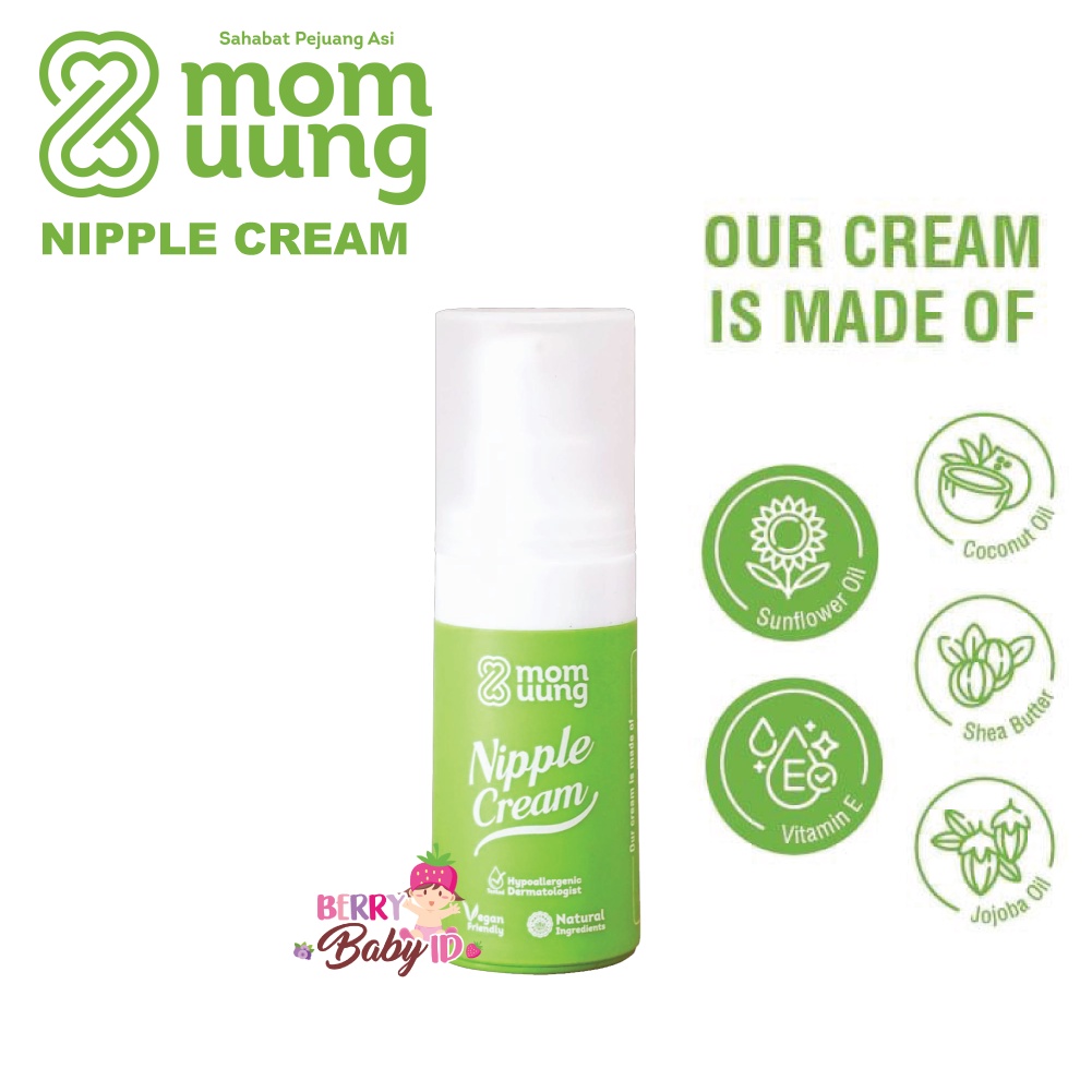 Mom Uung Nipple Cream Krim Ibu Menyusui Busui Hypoallergenic Berry Mart