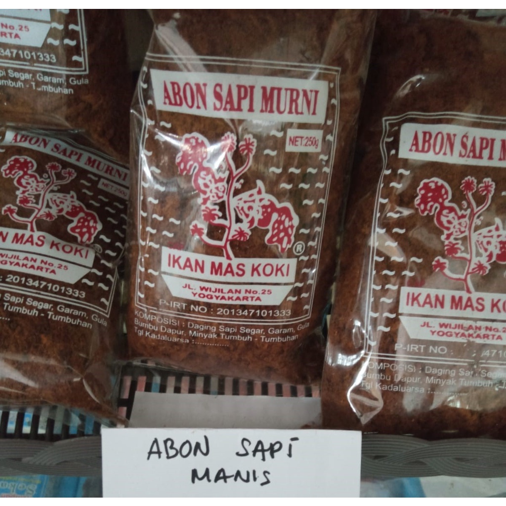 

Abon Sapi Cap Ikan Mas Koki 250 gram