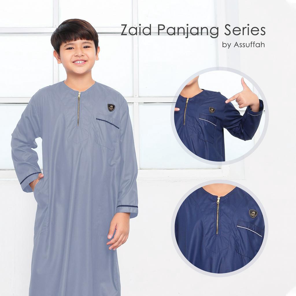 Jubah Anak Laki Laki Casual Lengan Panjang 9-16 Tahun Zaid Series Original Assuffah