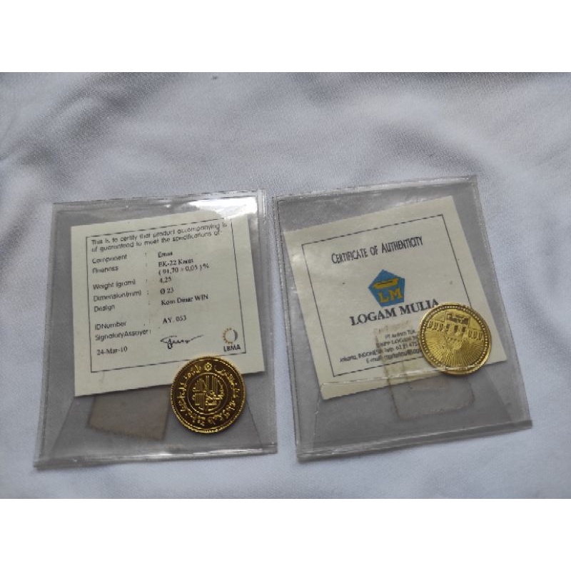 Emas Antam Koin Dinar 4,25gr 22 karat