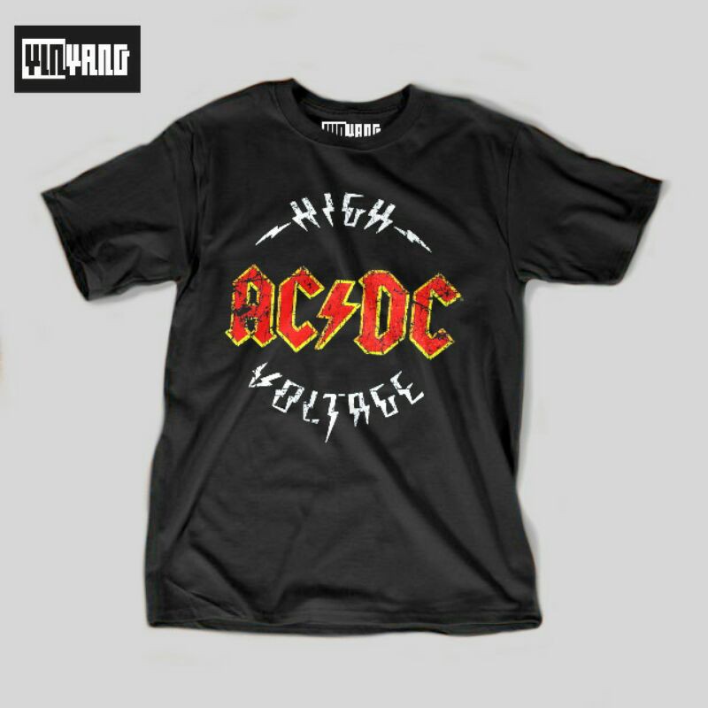 KAOS DISTRO ORIGINAL~KAOS BAND ACDC~KAOS MUSIK~KAOS BANDUNG~COD~T-SHIRT