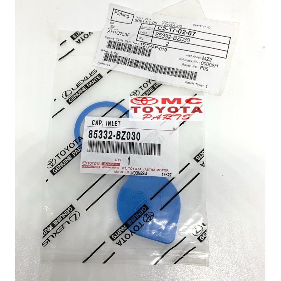 Tutup Tabung Washer Wiper Agya Ayla 85332-BZ030