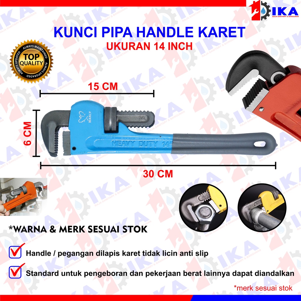 KUNCI PIPA / PIPE WRENCH GAGANG KARET KUALITAS BAGUS MURAH