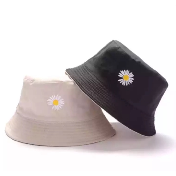 Topi Bucket Pria dan Wanita Motif Bunga