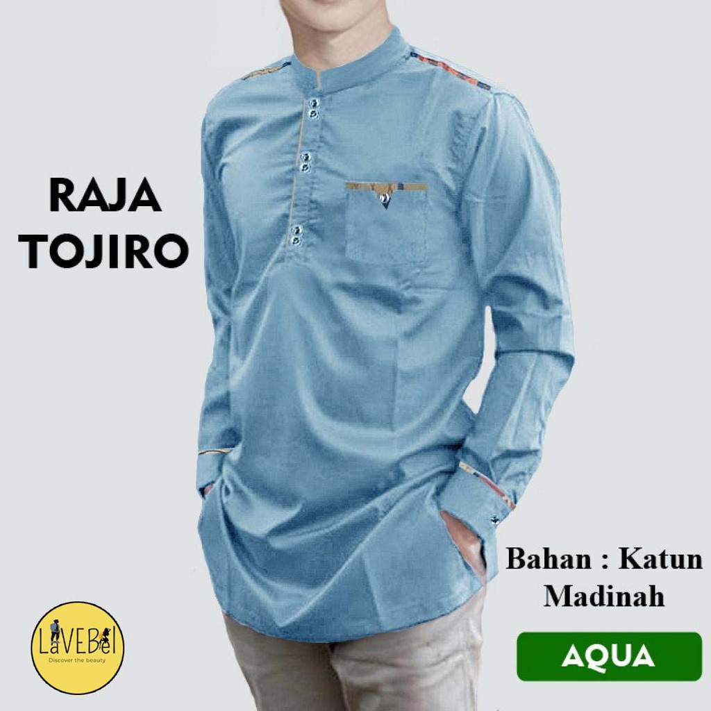 LVB Baju Koko RAJA TOJIRO TOYOBO/Uk. M,L,XL,XXL/Koko Lengan Panjang/Baju Muslimin Jumbo/Atasan Muslim Pria