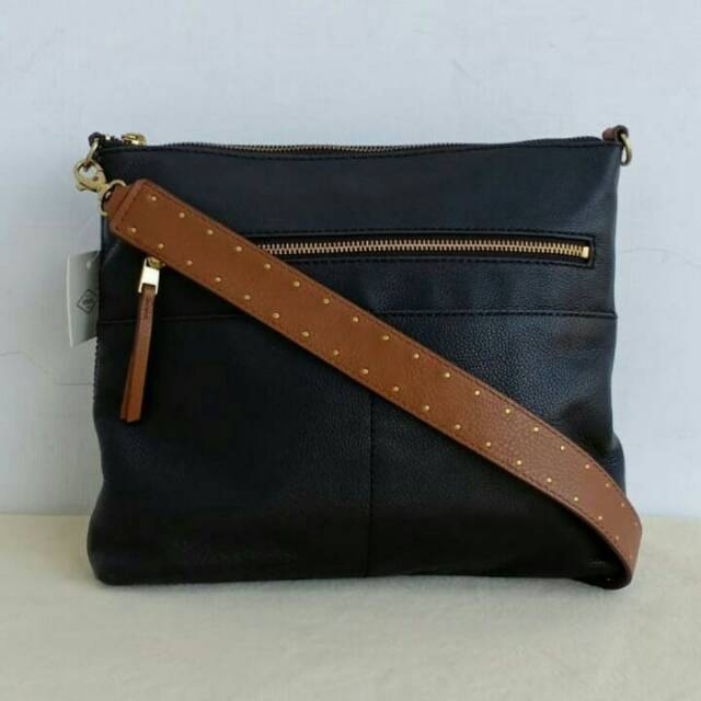 Tas fossil fiona crossbody black bag