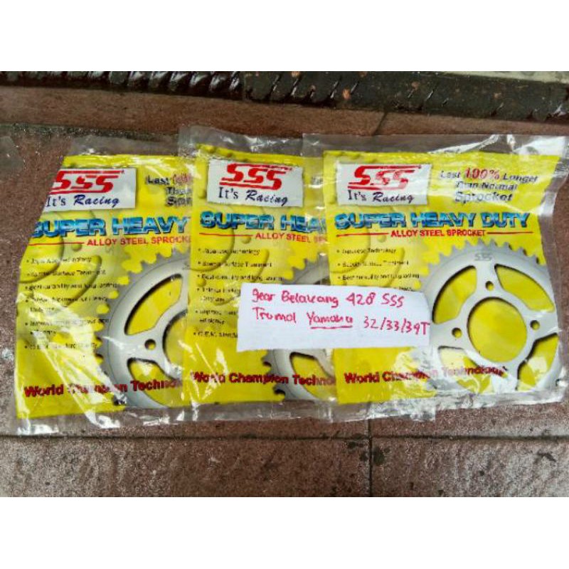 gear gir ger belakang SSS 428 H uk 32 33 34 35 36 37 38 tromol yamaha rx king fiz jupiter z mx dll