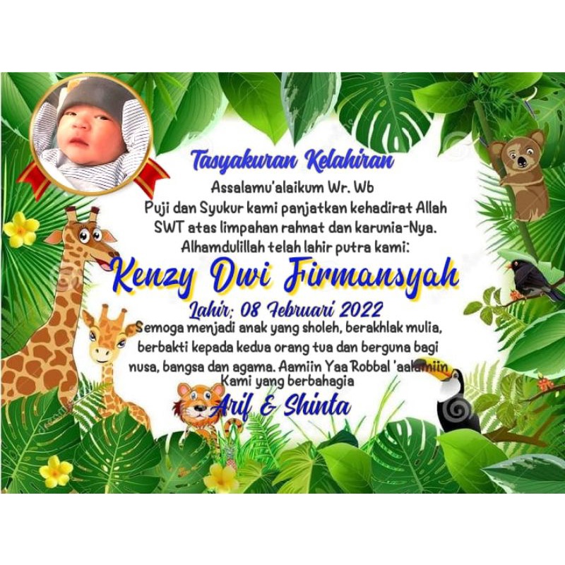 

STIKER LABEL NASI BOX UNTUK ACARA SYUKURAN KHITANAN - AQIQAH - KELAHIRAN TEMA ZOO ANIMALS