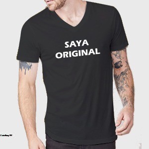 KAOS PRIA SAYA ORIGINAL / KAOS PRIA VNECK/ KAOS PRIA