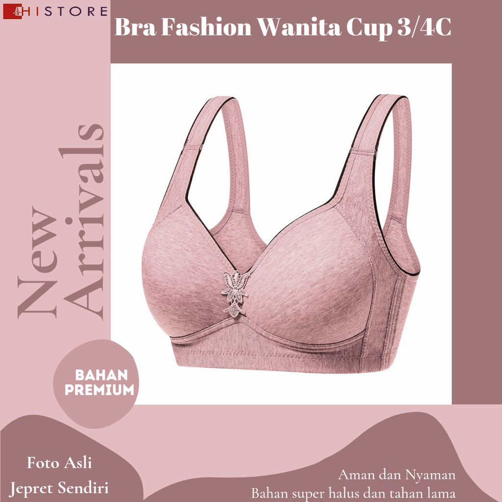 [HI]Bra BH JUMBO CUP 3/4C Fashion Wanita Bra wanita Premium Busa Tipis Tanpa Kawat Sangat Nyaman 108