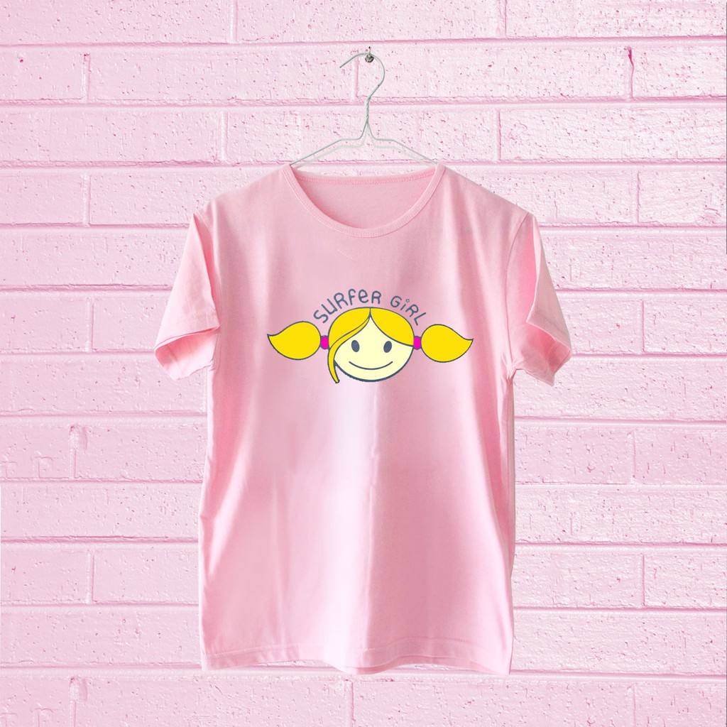 Tumblr Tee T shirt Kaos  Wanita  Lengan Pendek SURFER 