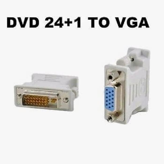 Konektor Converter DVI D 24+1 Male to VGA Female 15pin Gender DVI 24+1