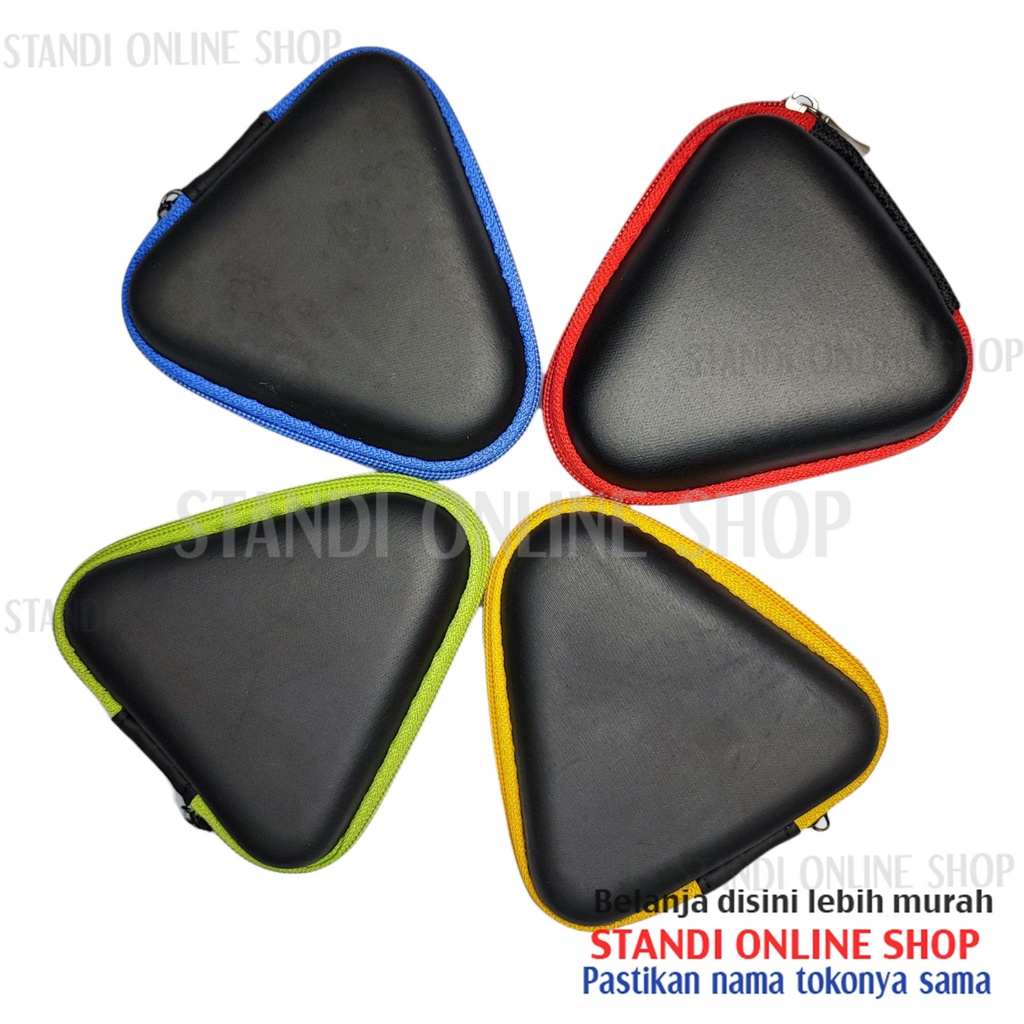 Hardcase Dompet Segitiga Kecil Multi Fungsi Tempat Kunci Earphone