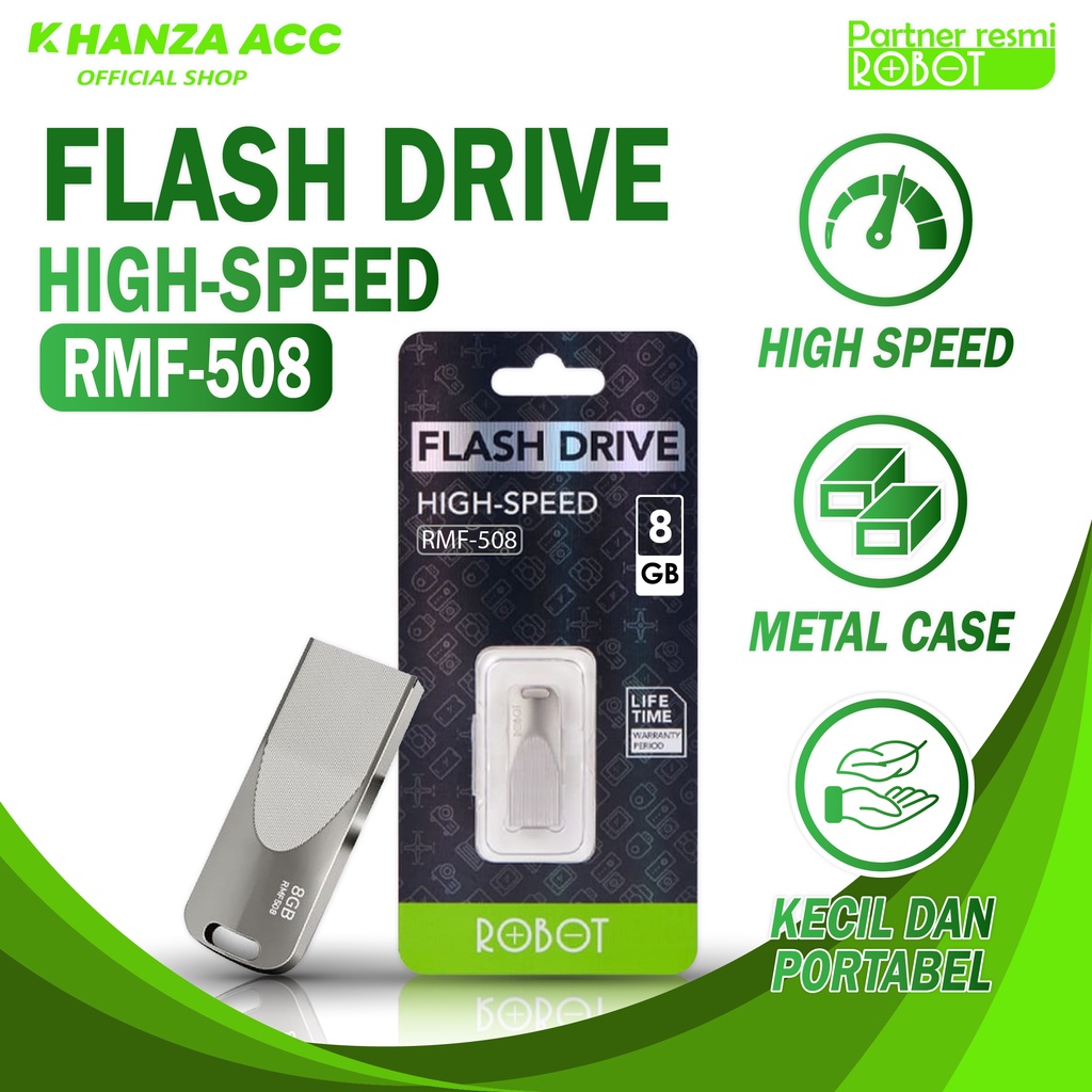 KHANZAACC FLASHDISK ROBOT 8GB RMF508 / 16GB RMF516 Compatible for All Windows